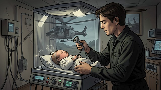 A Neonatal Airlift from "Five Days at Memorial". A Neonatal Airlift Incubators Upstairs Staff carried fragile babies through the hospital and up to the helipad after elevators became unusable.