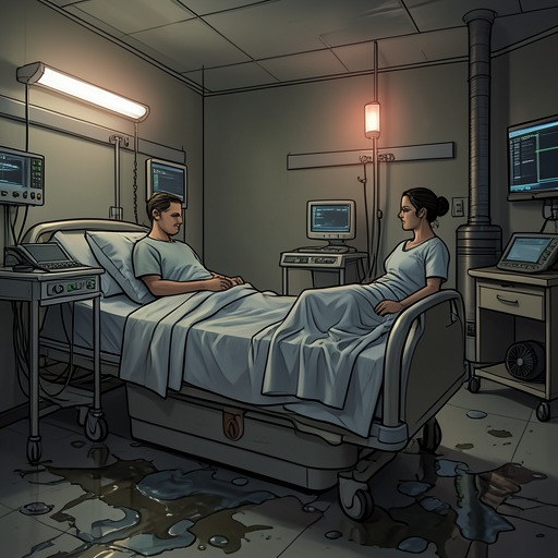 The Power System Fails from "Five Days at Memorial". This thread follows Memorial’s backup power from an overlooked design weakness to a cascading loss of essential hospital functions.