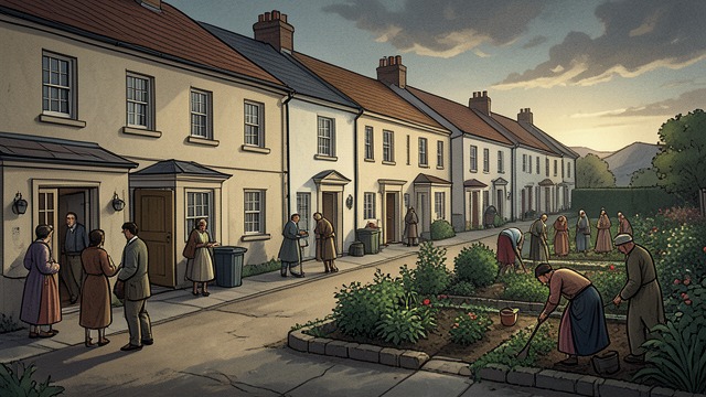 Shared Houses from "Utopia". Everyday Access Doors Without Private Claims Utopian houses are exchanged by lot, and people may enter them freely because property is not privately held.