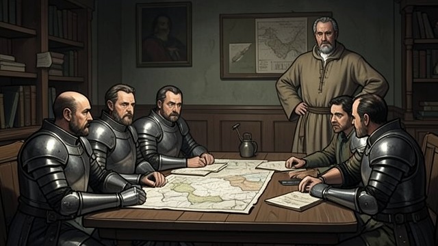 A Council of Conquest from "Utopia". Expansion as Statecraft Plans for New Territories Advisers debate how France might gain or recover lands through alliances, payments, and war.