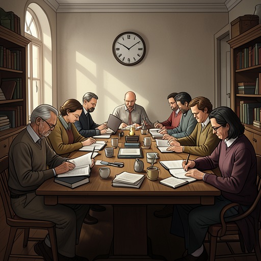 The Utopian Working Day from "Utopia". This flow traces how Utopian labor is organized to supply necessities while limiting toil and making room for learning.