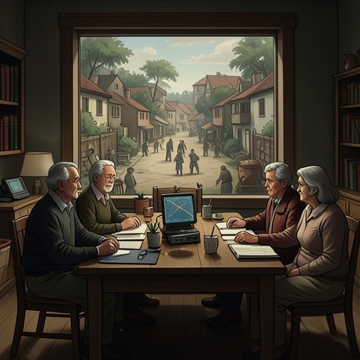 The Utopian Family and Community from "Utopia". This flow traces how households, communal meals, and public care bind private family life to the wider Utopian society.