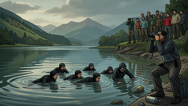 The Search and Rumors from "And Their Children After Them". Evidence Never Settles A public search Divers and firefighters search the lake and surrounding woods.