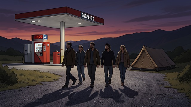 The Nation on the Road from "And Their Children After Them". Belonging in Transit Shared movement Families cross roads, petrol stations, and campsites in seasonal migrations.