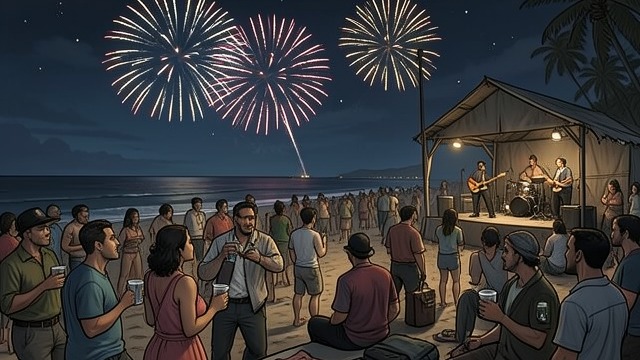 The Bastille Day Crowd from "And Their Children After Them". Leisure as Public Life A town at play The American Beach fills with residents who come for fireworks, food, drinking, and music.