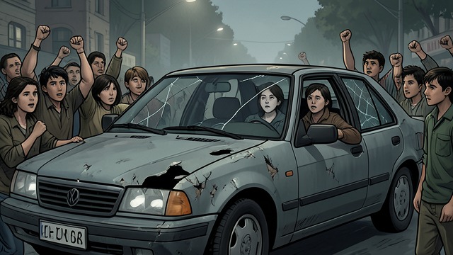 The Car Is Attacked from "And Their Children After Them". Private Danger An intimate moment interrupted Anthony and Stéphanie try to be alone in his car when a group of local youths surround it, strike its body, and…