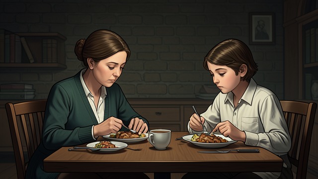 A New Routine from "And Their Children After Them". Mother and Son Apart Together Regular meetings Anthony and Hélène meet for meals to avoid the arguments that arise when he visits her home.