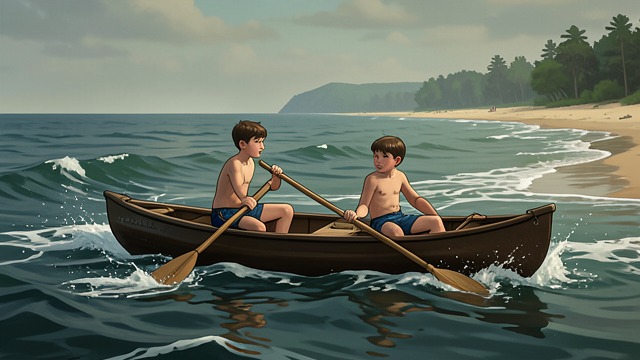 The Canoe Excursion from "And Their Children After Them". The First Theft A plan for adventure Anthony and his cousin take a canoe from the recreation center and paddle across the lake.
