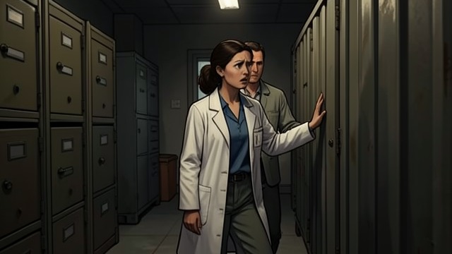 The Final Tour from "The Lost Symbol". A Routine Becomes a Trap Escorting a Guest Trish guides Dr. Abaddon through the storage center and offers to show him the giant squid specimen.