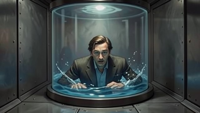The Sealed Chamber from "The Lost Symbol". Fear at Its Limit A False Death Mal’akh confines Langdon in a sealed chamber filled with breathable liquid, making him believe he is drowning.