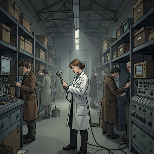 The Smithsonian’s Hidden Workplace from "The Lost Symbol". This flow traces how a vast museum storage complex becomes both Katherine’s protected laboratory and the site of Mal’akh’s attack.