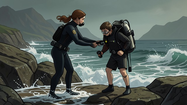 Dora Teaches Abel from "Blueback". Dora Teaches Abel Learning by doing Dora teaches Abel to dive, gather food, manage equipment, and live with the rhythms of the bay.