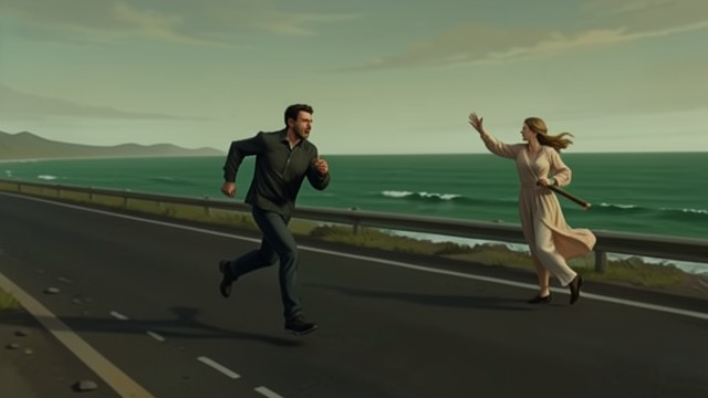 A Return to the Water from "Blueback". A Return to the Water Homecoming Dora Jackson meets Abel at the highway.