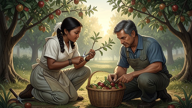 Learning Together from "Blueback". Learning Together A shared livelihood Dora Jackson teaches Abel to dive, gather Abalone, tend the orchard, and maintain their isolated home.