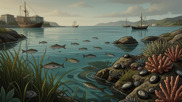 Life Multiplies from "Blueback". Life Multiplies Recovery in the water Fish enter the bay to breed, and seagrass, coral, and sponges thrive. Abalone grow abundantly in the protected reef.