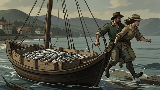 Damage Revealed from "Blueback". Damage Revealed Harvesting at scale Crates of Abalone and piles of dead fish accumulate on Costello’s boat. Abel sees a reef treated as a source to empty.