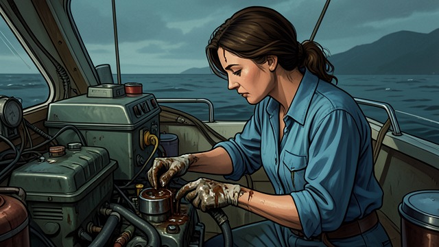 Knowing the Work from "Blueback". Knowing the Work Practical skill Dora maintains the truck, outboard, and generator, treating each engine as a puzzle.