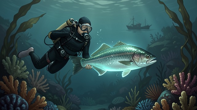 The Secret Shared from "Blueback". The Secret Shared A public fish Abel knows visitors might spear Blueback, so Dora Jackson warns boats to leave the fish alone.