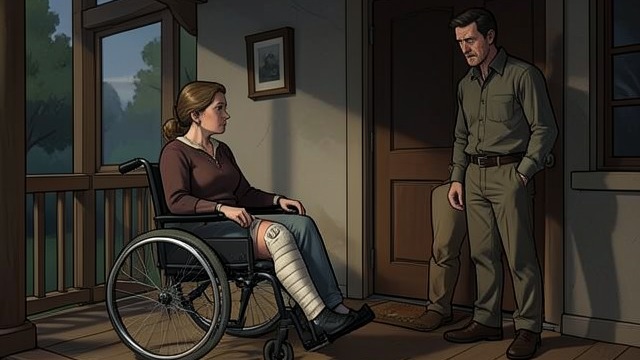Dora’s Injury from "Blueback". Dora’s Injury A practical crisis Dora breaks her hip after the family celebrates the sanctuary. Abel sees that she cannot continue living alone as before.