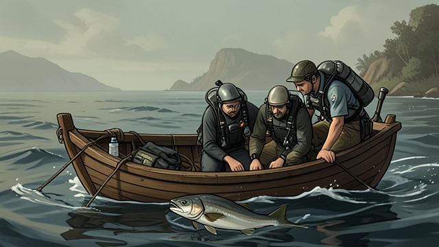 Fame Brings Risk from "Blueback". Fame Brings Risk More attention A diving magazine shows Blueback with divers, and boats come to Longboat Bay hoping to see the fish.