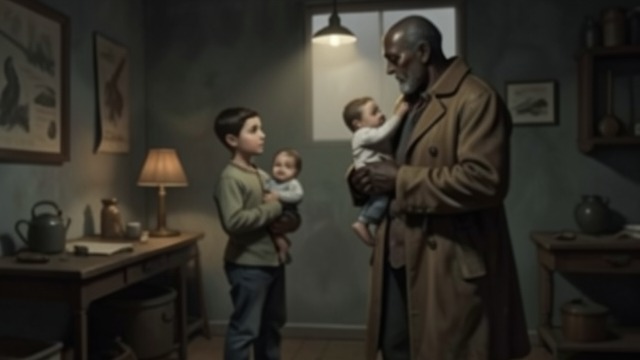 An Orphan’s New Home from "The Collini Case". An Orphan’s New Home A substitute family Uncle Mauro takes Fabrizio into his household and tells him that he will become his son.