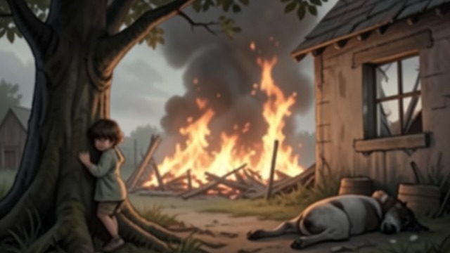 The Family Destroyed from "The Collini Case". The Family Destroyed The attack After German soldiers take Nicola Collini, one returns to the farm and attacks Fabrizio’s sister.