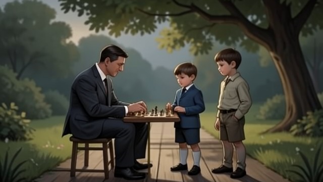 A Grandfather’s Care from "The Collini Case". A Grandfather’s Care A patient teacher Meyer teaches the boys practical skills, plays chess, and gives them space to explore the grounds.