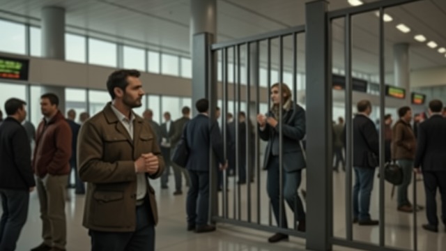 The Airport Dislocation from "The Collini Case". The Airport Dislocation A familiar rupture Leinen watches Johanna disappear behind security and fears losing her as he lost Philipp.