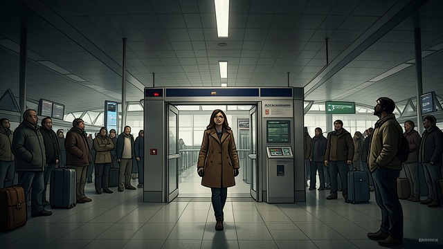 A Departure at the Airport from "The Collini Case". A Departure at the Airport Another separation Johanna returns to London after spending time with Leinen.