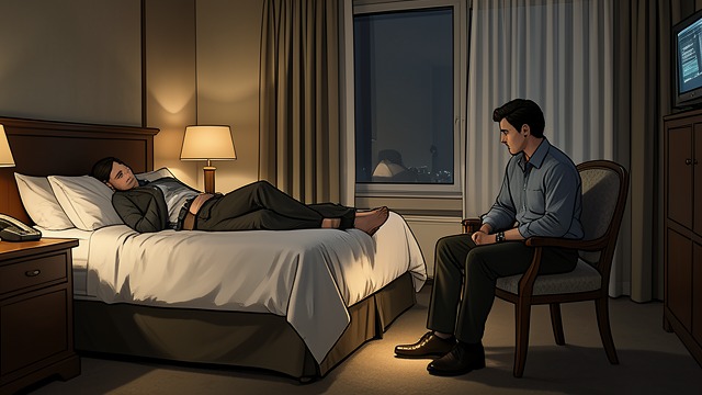Comfort in Munich from "The Collini Case". Comfort in Munich A private reunion Johanna and Leinen find each other in a hotel room after a day of searching for answers.