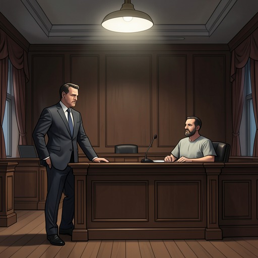 The Defense Against a Fixed Story from "The Collini Case". The courtroom’s initial image of Collini as a senseless killer is challenged by a defense that expands the case to include the victim’s past.