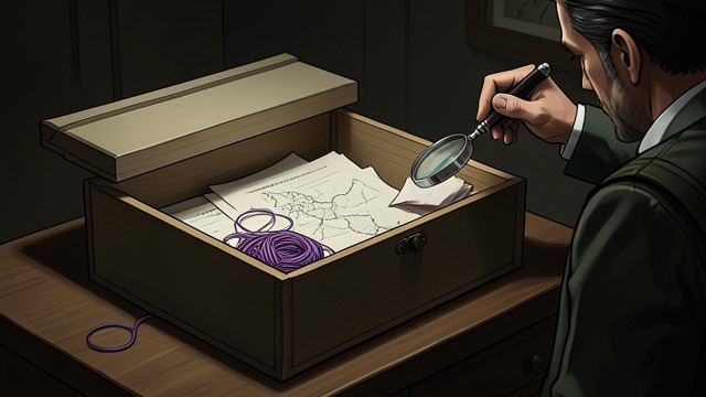 The Forgotten Bag from "I'll Be Gone in the Dark". An Old Property Room Box A Search for a Mask Paul Holes went to the property room looking for a ski mask associated with Jim Walther, an earlier suspect.