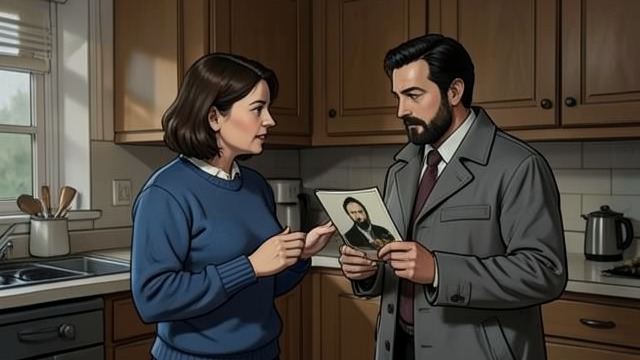 A Place at the Table from "The Girl on the Train". Sharing the Lead A conversation in the kitchen Rachel tells Scott that Megan kissed a man and identifies Kamal from a photograph.