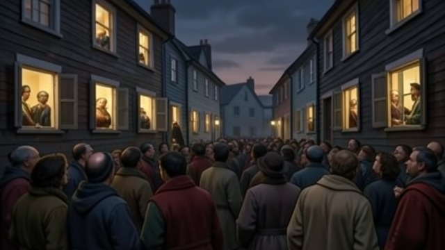 The Houses Become a Spectacle from "The Girl on the Train". Public Looking Private homes exposed After Tom’s death, the houses at 15 and 23 Blenheim Road become attractions for curious outsiders.