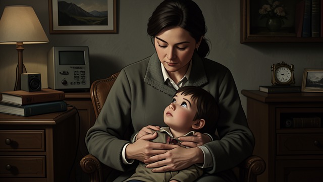 A Child Who Listens from "Matilda". Her Story Receives Witness Miss Honey shares her past with Matilda, who listens closely and recognizes the injustice.