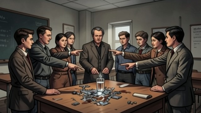 Matilda Is Defended from "Matilda". A Class Refuses Isolation Pupils speak together to say Matilda never left her seat when the glass overturned.