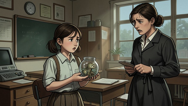 Lavender Plans Her Prank from "Matilda". A Pupil Makes a Plan Lavender independently decides to place a salamander in the headmistress’s water jug.