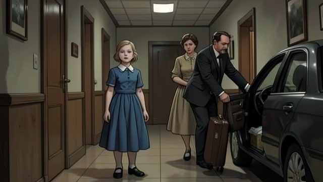 An Ordinary Farewell from "Matilda". A Visit Interrupted Matilda returns from Miss Honey’s home and finds her family packing in the hall. Surprise Mr.
