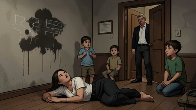 The System Breaks from "Matilda". Fear Loses Its Center Miss Trunchbull faints after the chalk writes in Marcus’s name, and the pupils see her authority falter.
