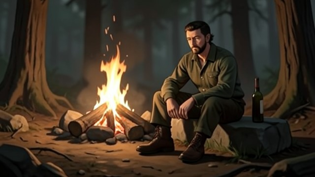 Mark’s Vigil from "In the Woods". A Personal Act of Resistance Staying with the hill Mark admits that he sometimes sleeps in Knocknaree wood.