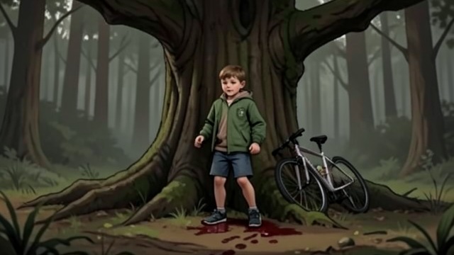 The Disappearance from "In the Woods". The Disappearance An absence in the wood The three children leave their bicycles at the Savage home and enter Knocknaree wood.