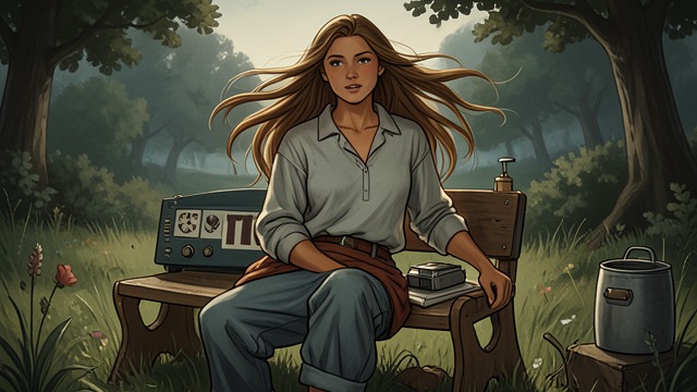 The Mischievous Student from "Happening". The Mischievous Student A Photograph A September photograph shows Annie Duchesne sun-tanned, smiling, and wearing her hair long.