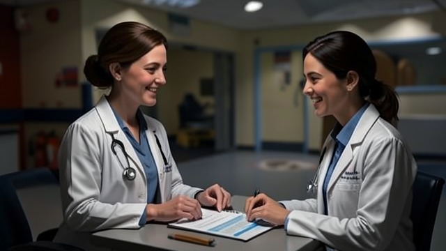 The Negative Result from "Happening". The Negative Result A Doctor’s Announcement A doctor tells Annie Duchesne that the tests are negative. She laughs before taking in the rest of the explanation.