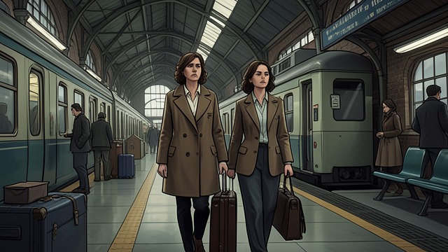 The Escort to the Station from "Happening". The Escort to the Station Concern Afterward Madame P-R walks Annie Duchesne to the station and waits for her train.