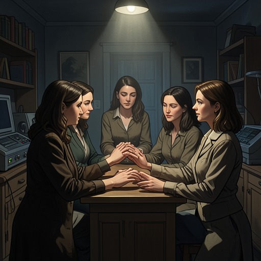 The Network of Women from "Happening". This flow traces the practical knowledge and acts of solidarity through which women help Annie Duchesne survive a clandestine abortion.
