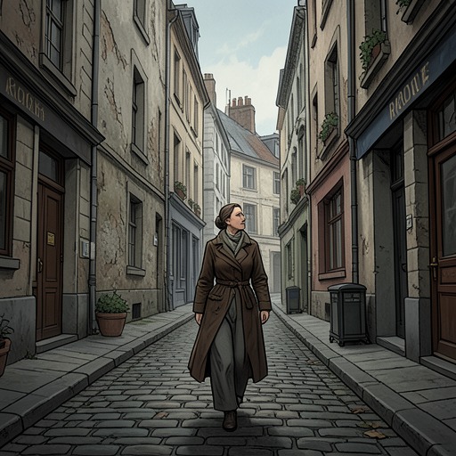 The City as a Map of Need from "Happening". This subplot follows how Rouen’s streets and Paris’s passages become practical terrain in Annie Duchesne’s search and later recollection.