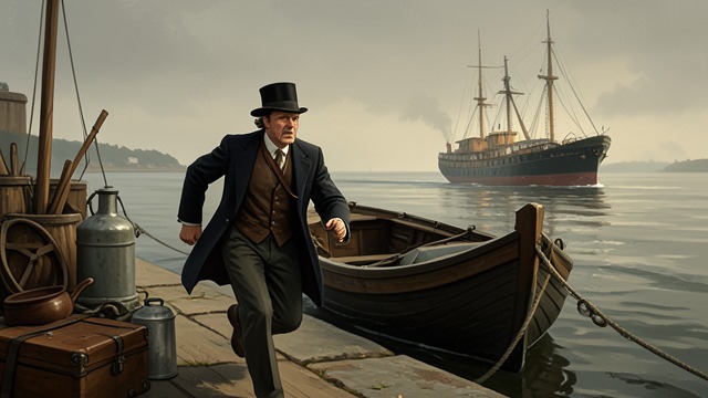 The Rangoon Reached from "Around the World in Eighty Days". The Rangoon Reached A narrow escape Fogg takes a carriage directly to the quay and reaches the Rangoon before it leaves.