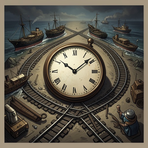 Precision and the Limits of Control from "Around the World in Eighty Days". This flow explores how Fogg’s faith in exact calculation is challenged by contingency and ultimately corrected by a different understanding of time.
