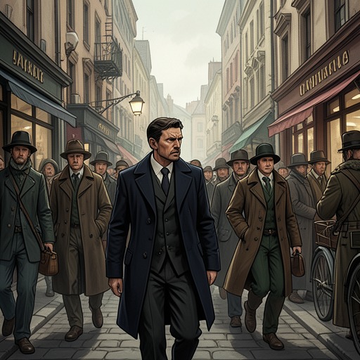 The Accusation and the Pursuit from "Around the World in Eighty Days". This flow tracks the false bank-robbery case as Fix’s suspicion follows Fogg across continents and eventually collapses.