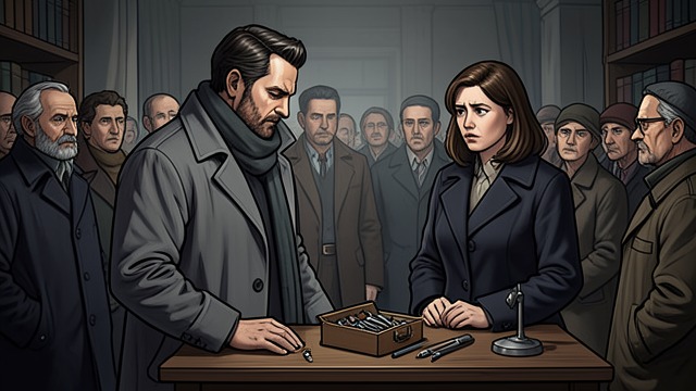 The Crowd’s Verdict from "Crimson Lake". A private account becomes public The recording Fabiana Grisham secretly records Ted discussing the possibility that another man was near the bus stop.